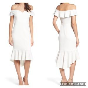 Love, Nickie Lew Sweetheart Midi Dress White S NWT